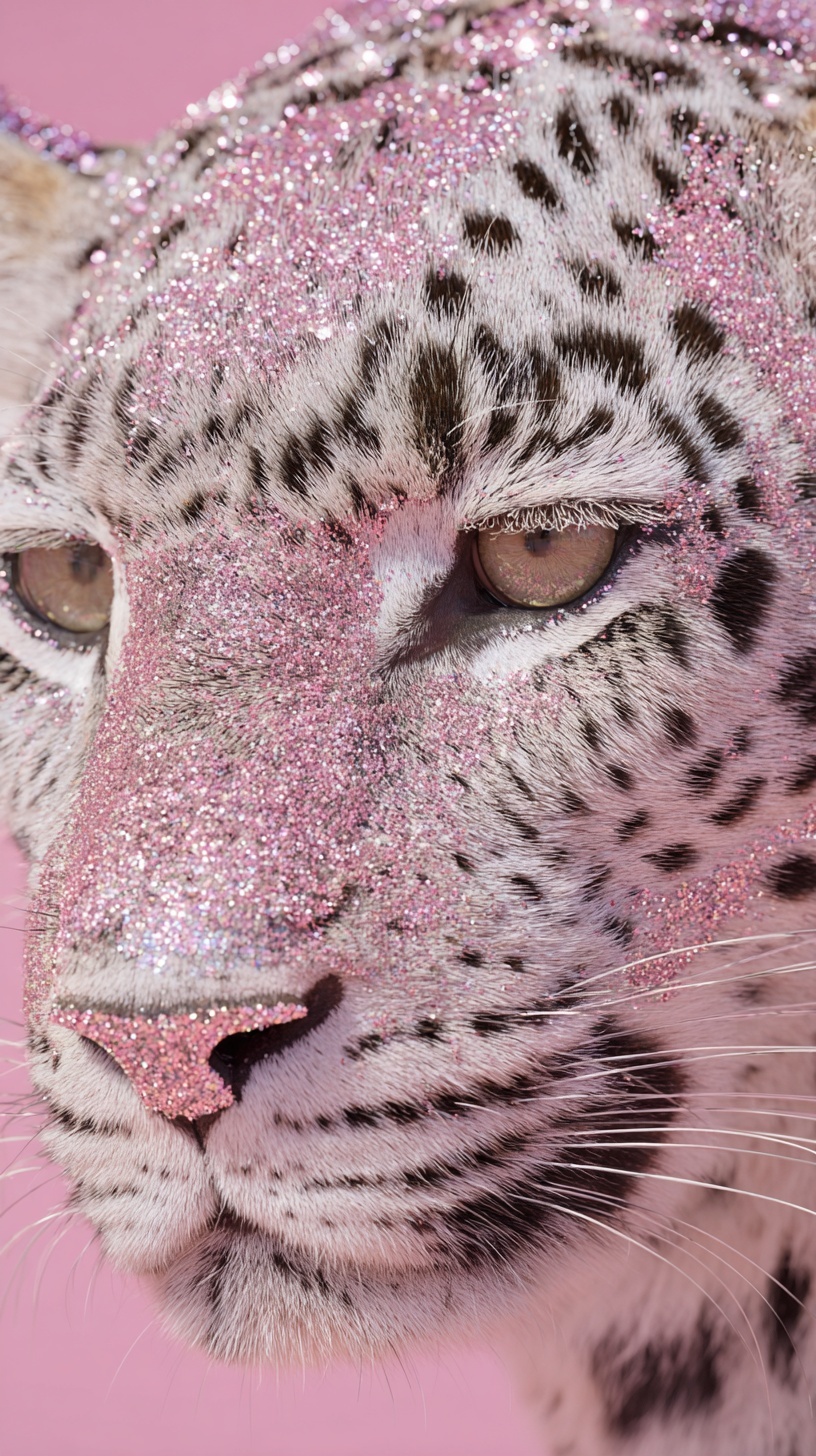 Glittering Leopard: Hyper-Realistic Art Photography