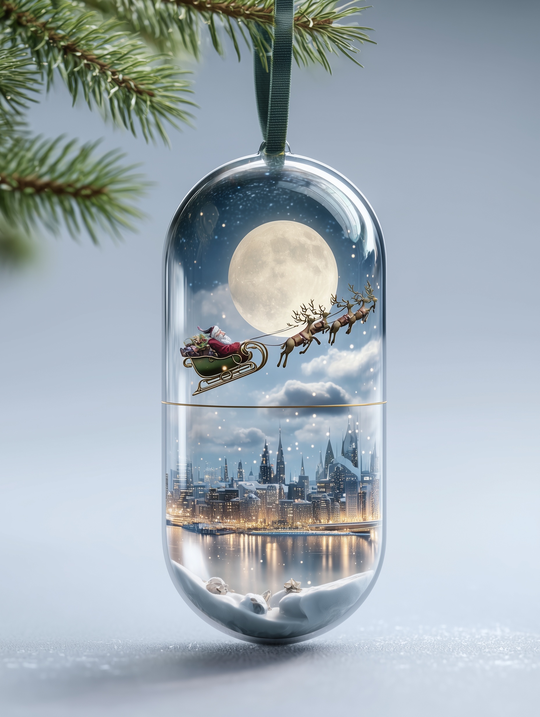 Enchanting Holiday Scene in a Capsule