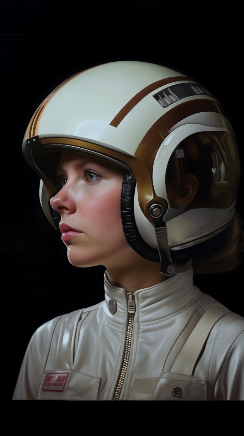 Taylor Swift as Princess Leia with π Wing Helmet