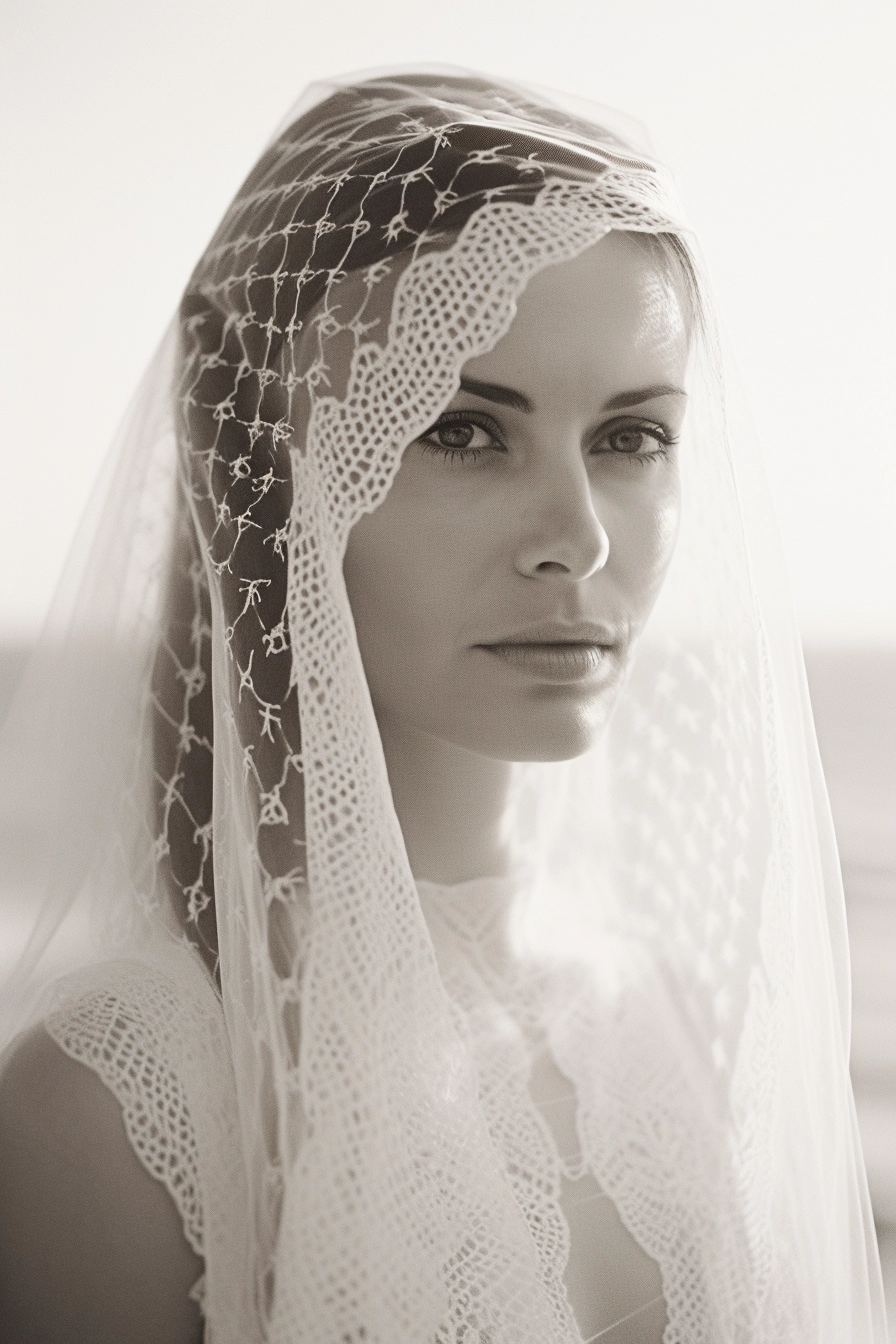 Stunning Beach Bride in Intricate White Dress