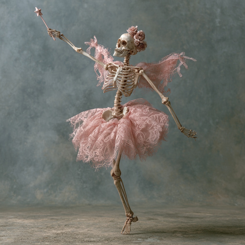 Enchanting Skeleton Fairy: Dance of Whimsy
