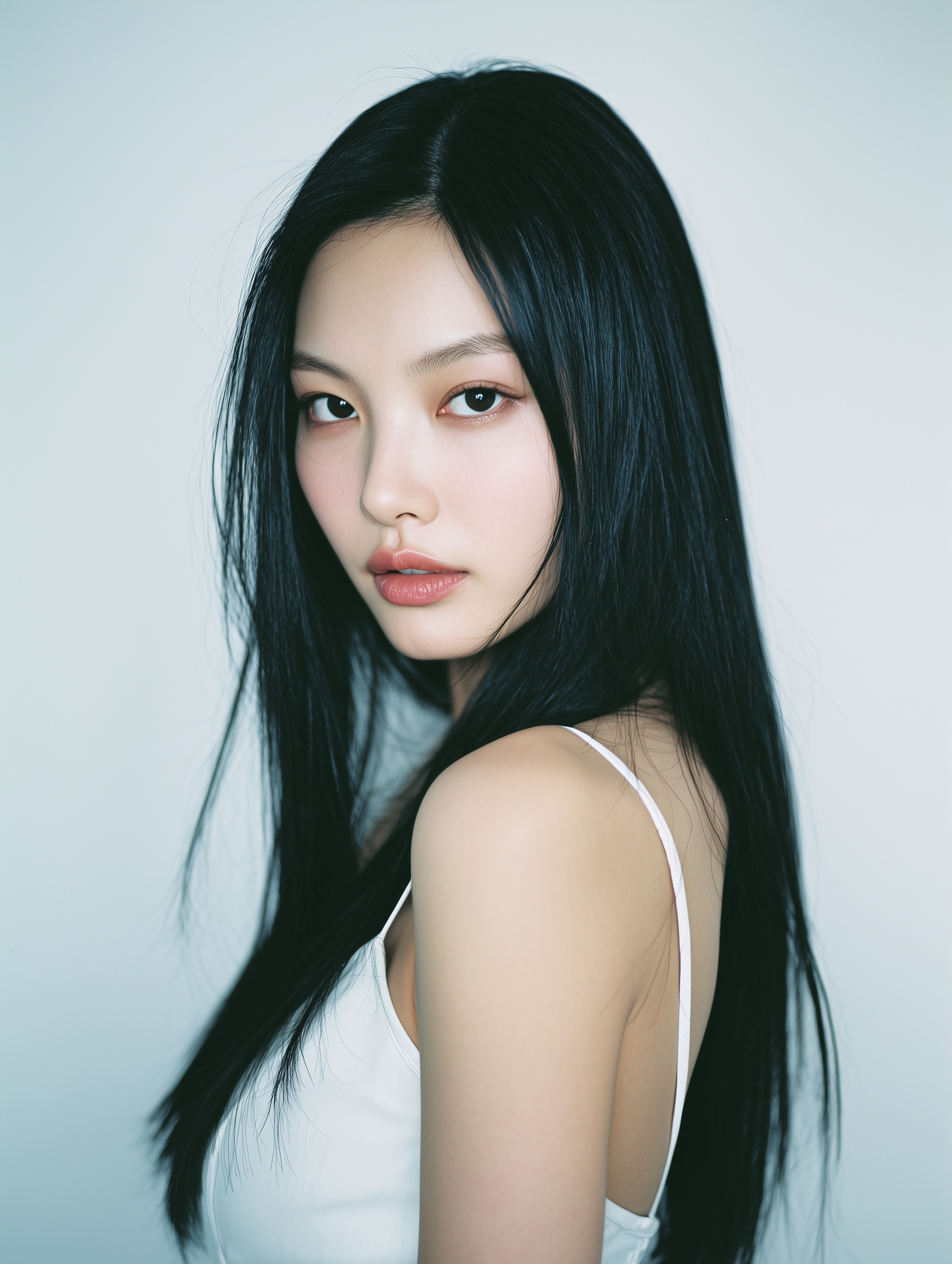 Chic Portrait of a Confident East Asian Model