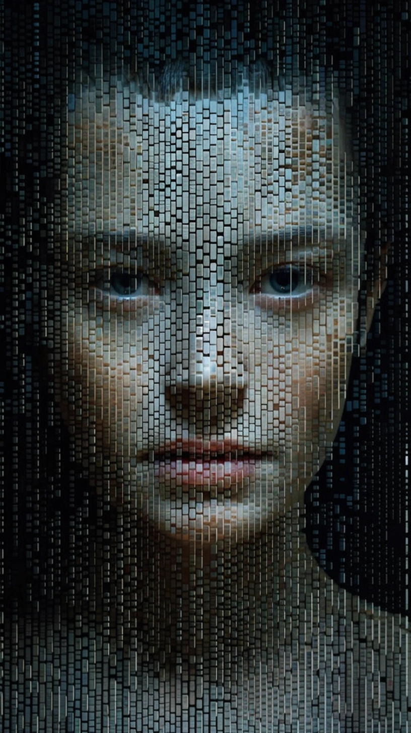 Matrix Code Art: Futuristic Portraits