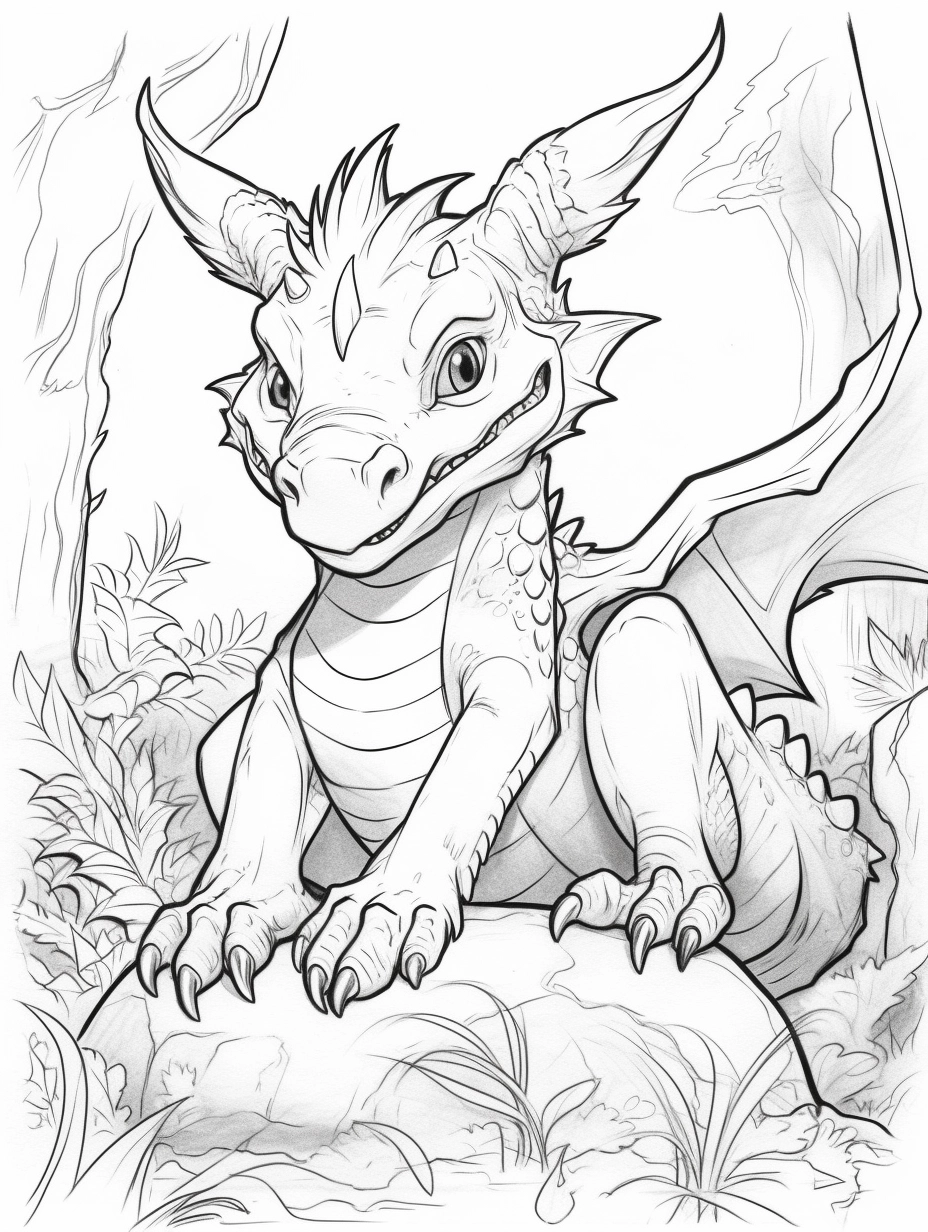 Dragon Coloring Page - Outdoor Fun!