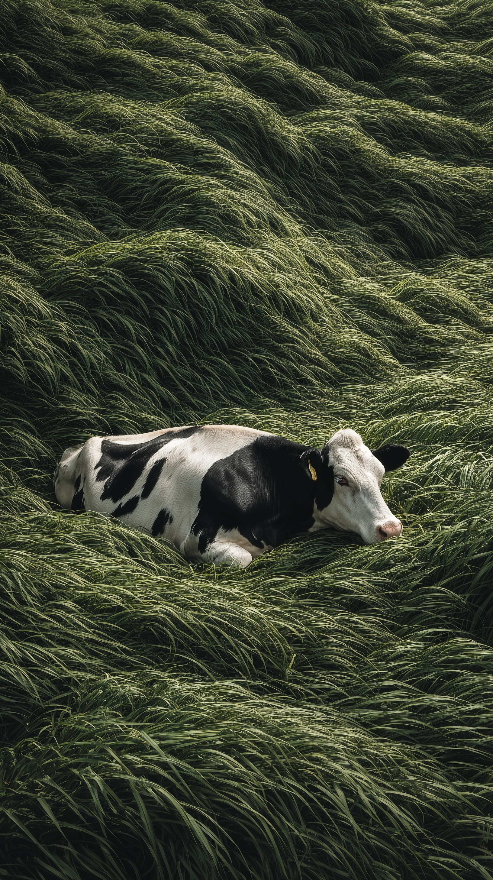 Vibrant Advertising Photography: Cow in Nature