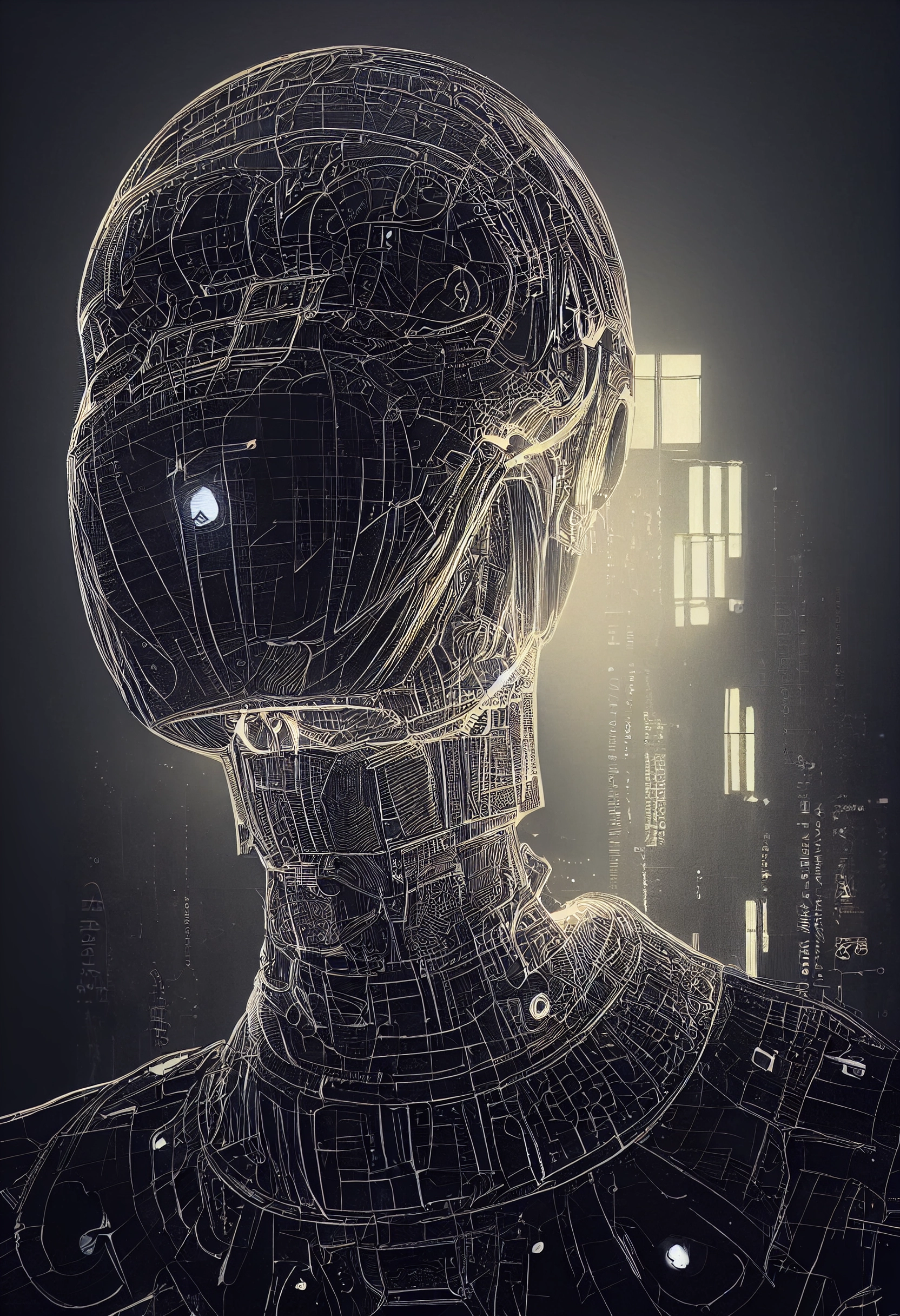 Robotic Android & Eldritchpunk Art: Intricate & Detailed Drawings