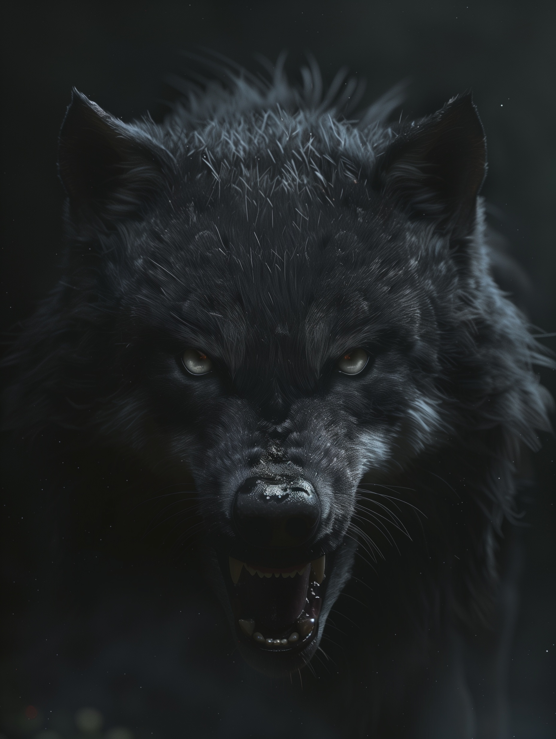 Ominous Wolf Face in Photorealistic 8k Resolution