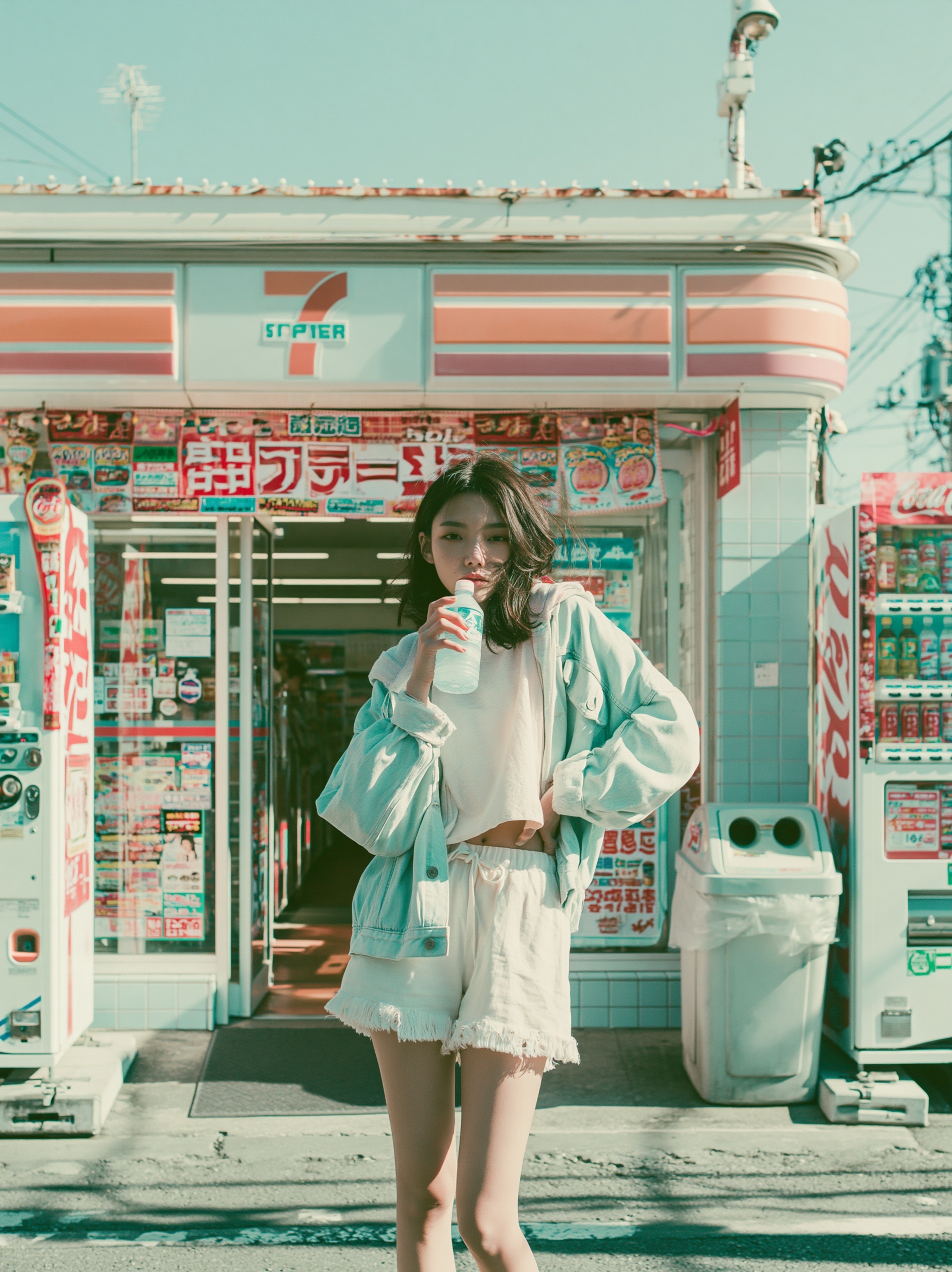 Summer Vibe: Playful Seoul Girl at a Japan Store