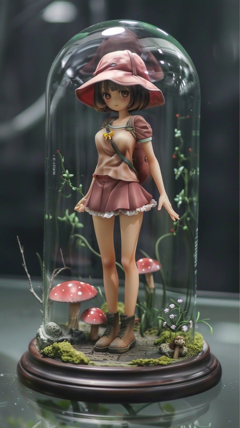 Elegant Glass Dome Character Display Stand