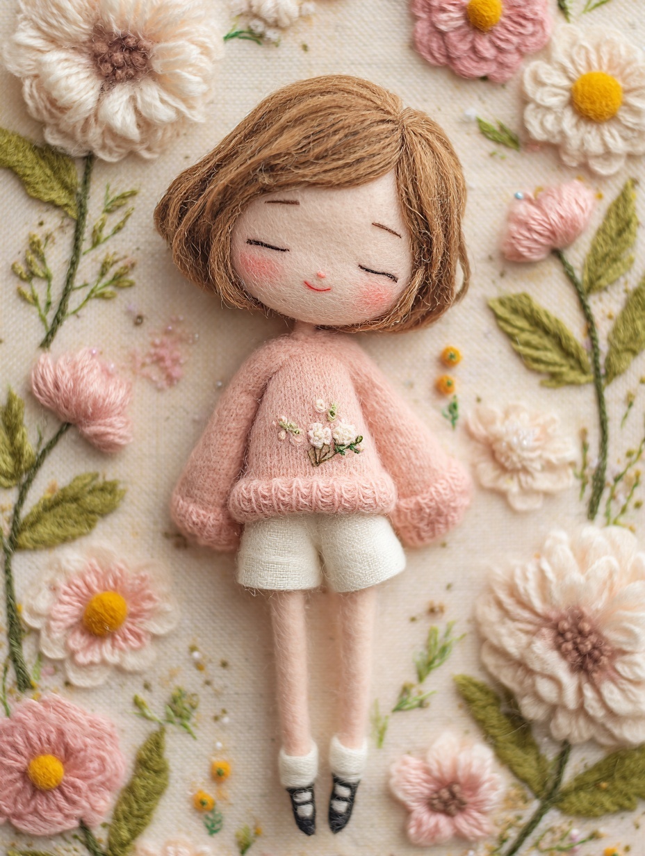 Charming Chibi Office Lady in Pastel Dreams