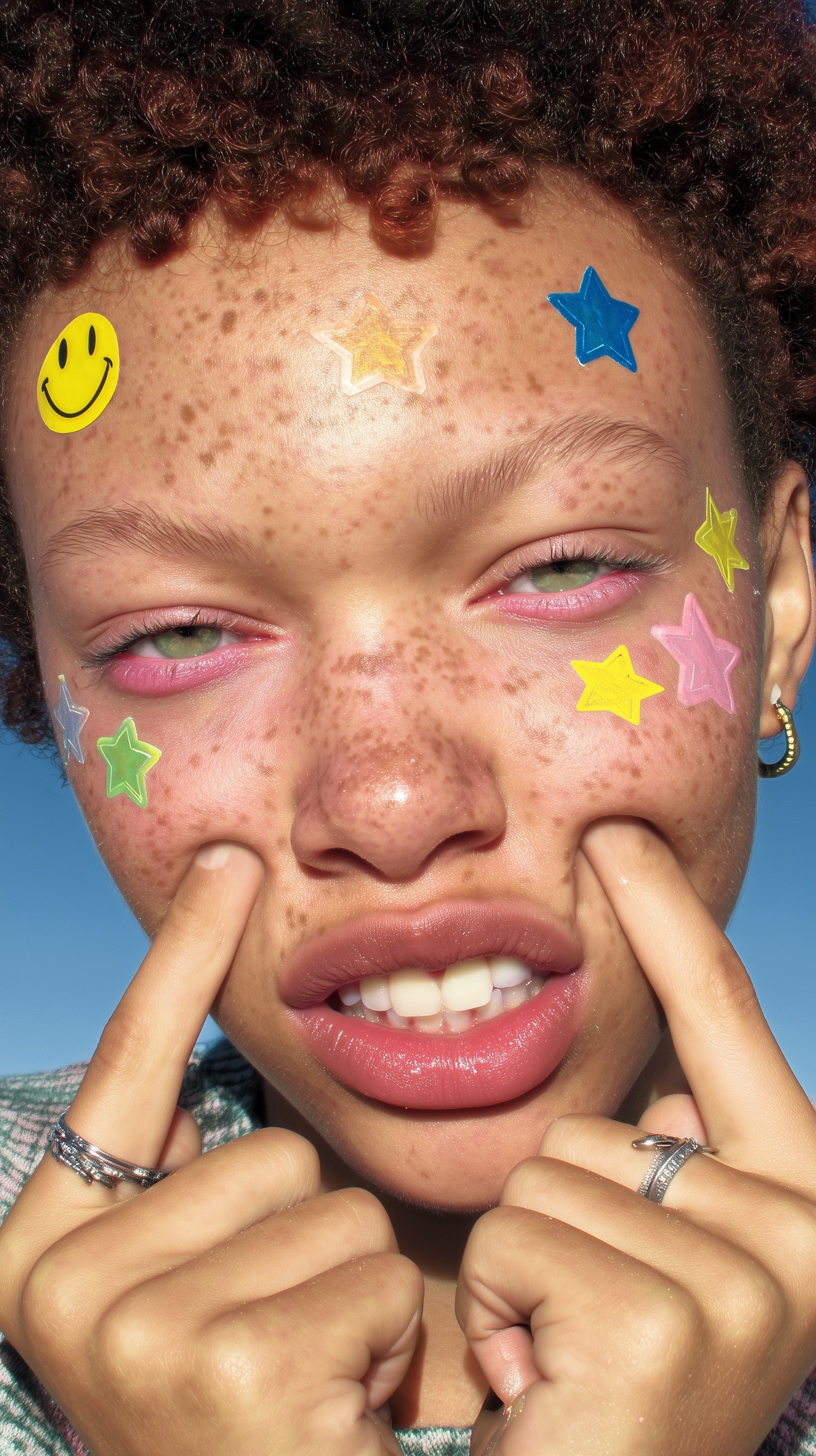 Joyful Futuristic Portrait: Gen-Z Rebellion in Nature