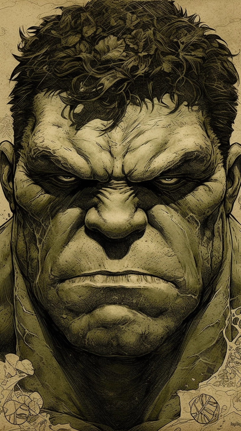 Japanese-inspired Hulk Art Poster by MichaelD