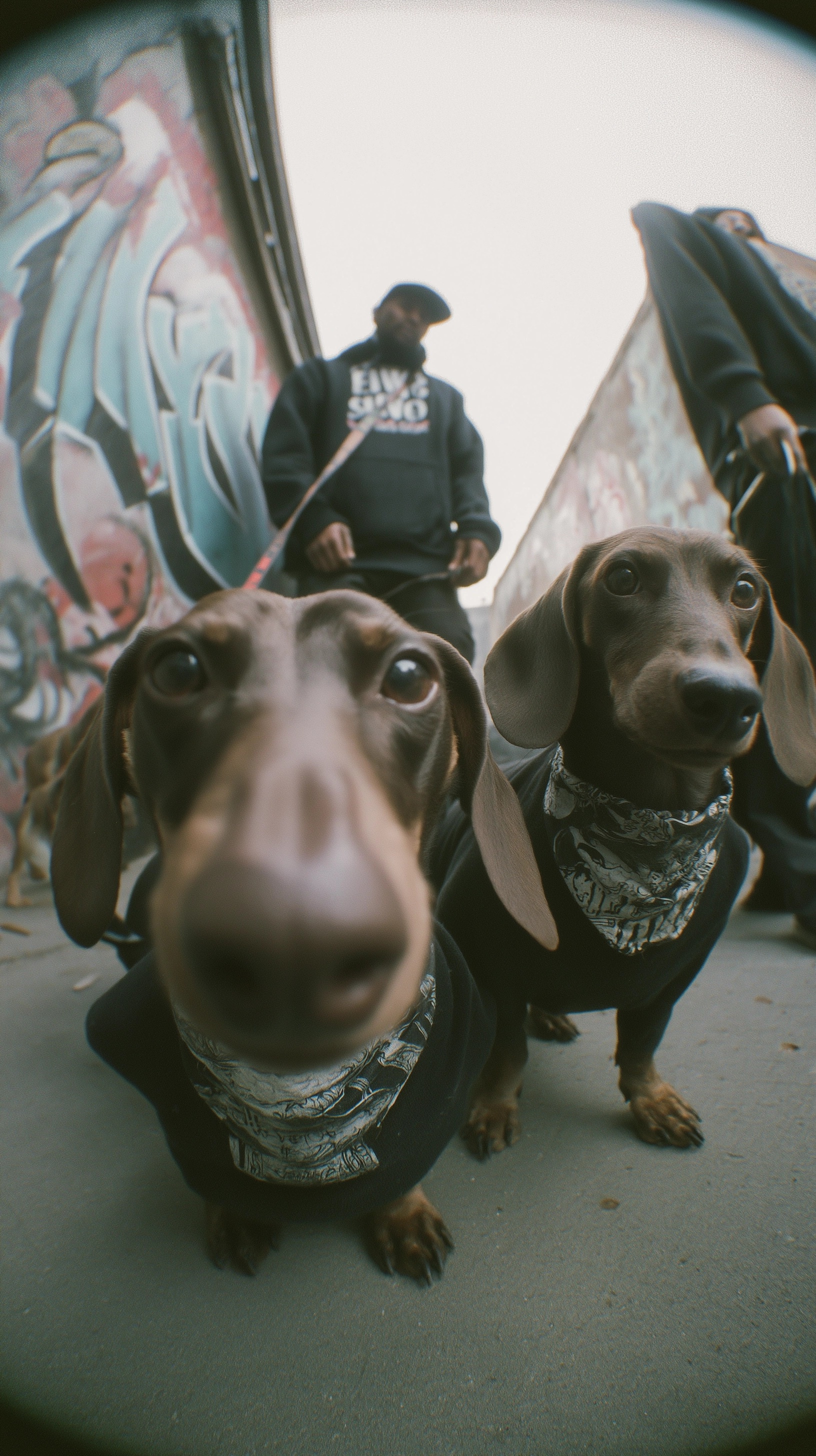 Angry Doxies in Hoodies: Urban Pet Vibes!
