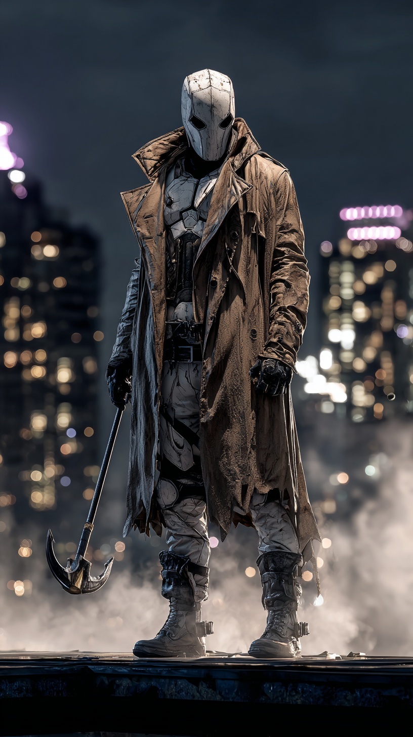 Stunning Hybrid Vigilante Art: Rorschach Meets Moon Knight