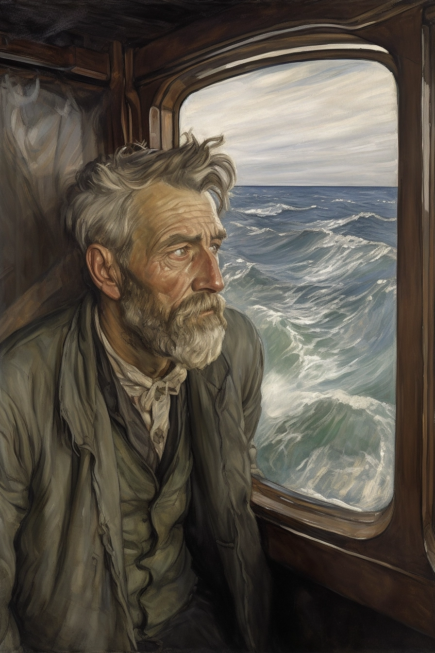 Moody Realism: Rough Man at Sea