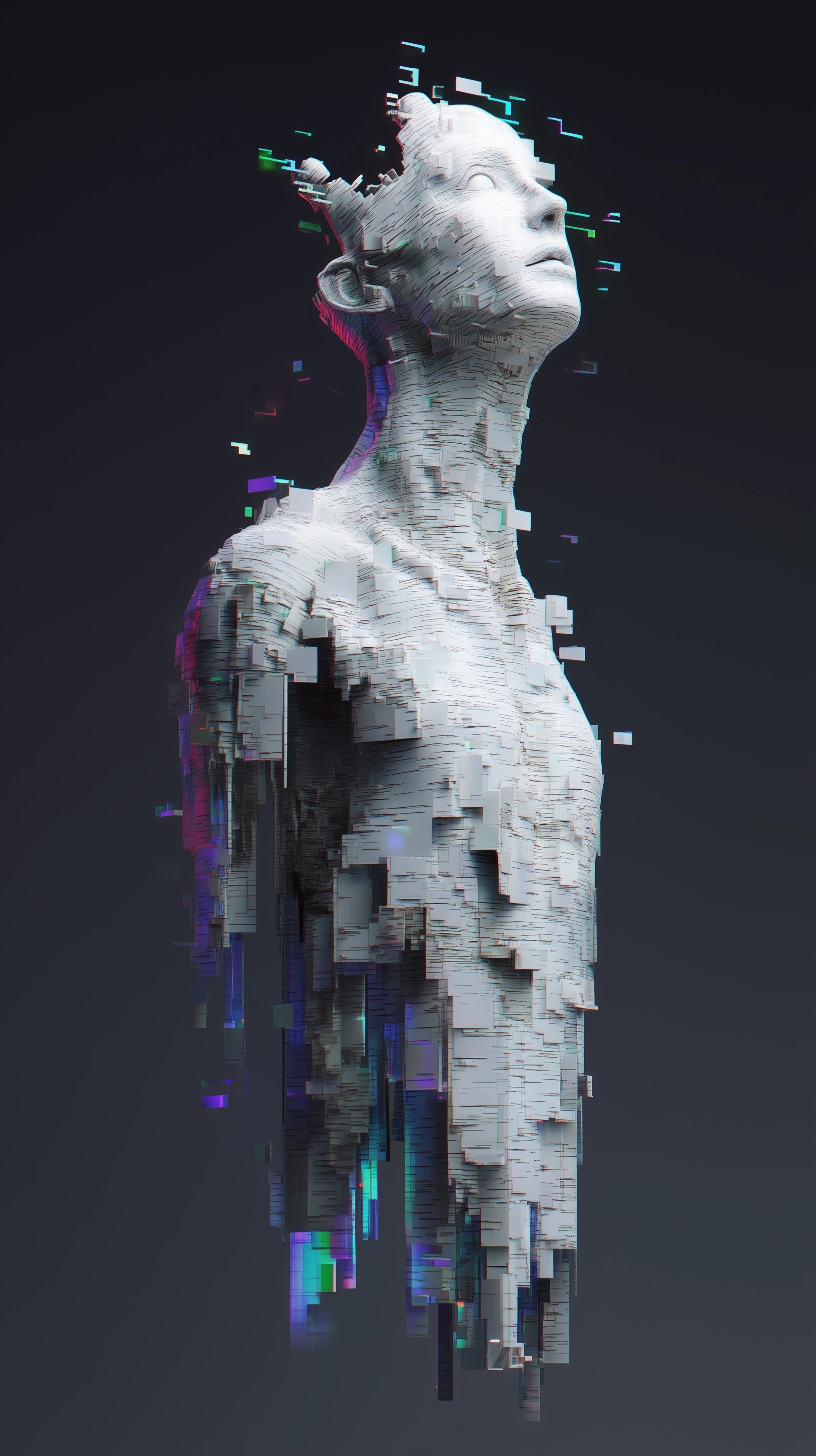 Surreal 3D Birch-Tower Fusion Art in 8K
