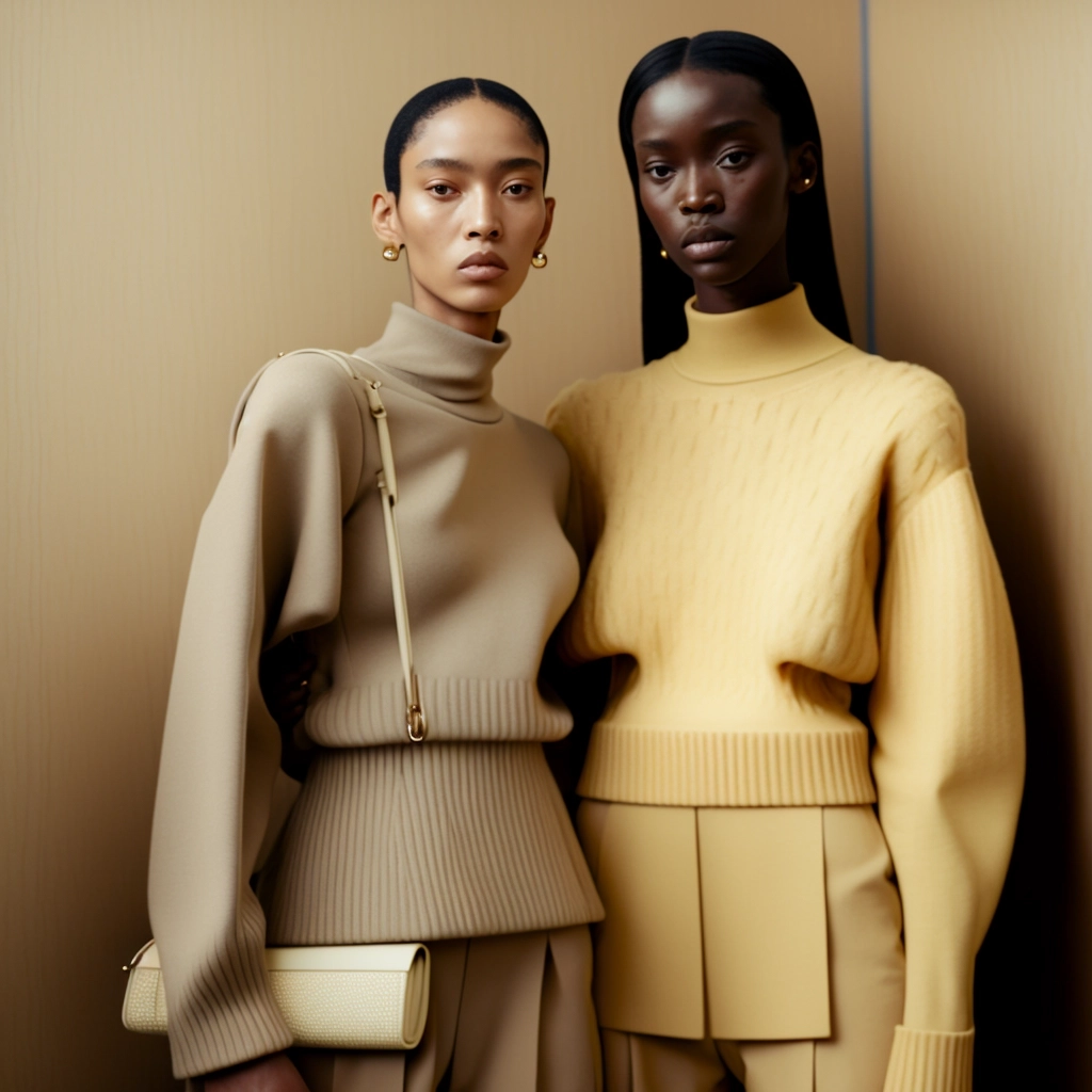 Jacquemus x Acne Studios: Muted Tone Sweater Outfits