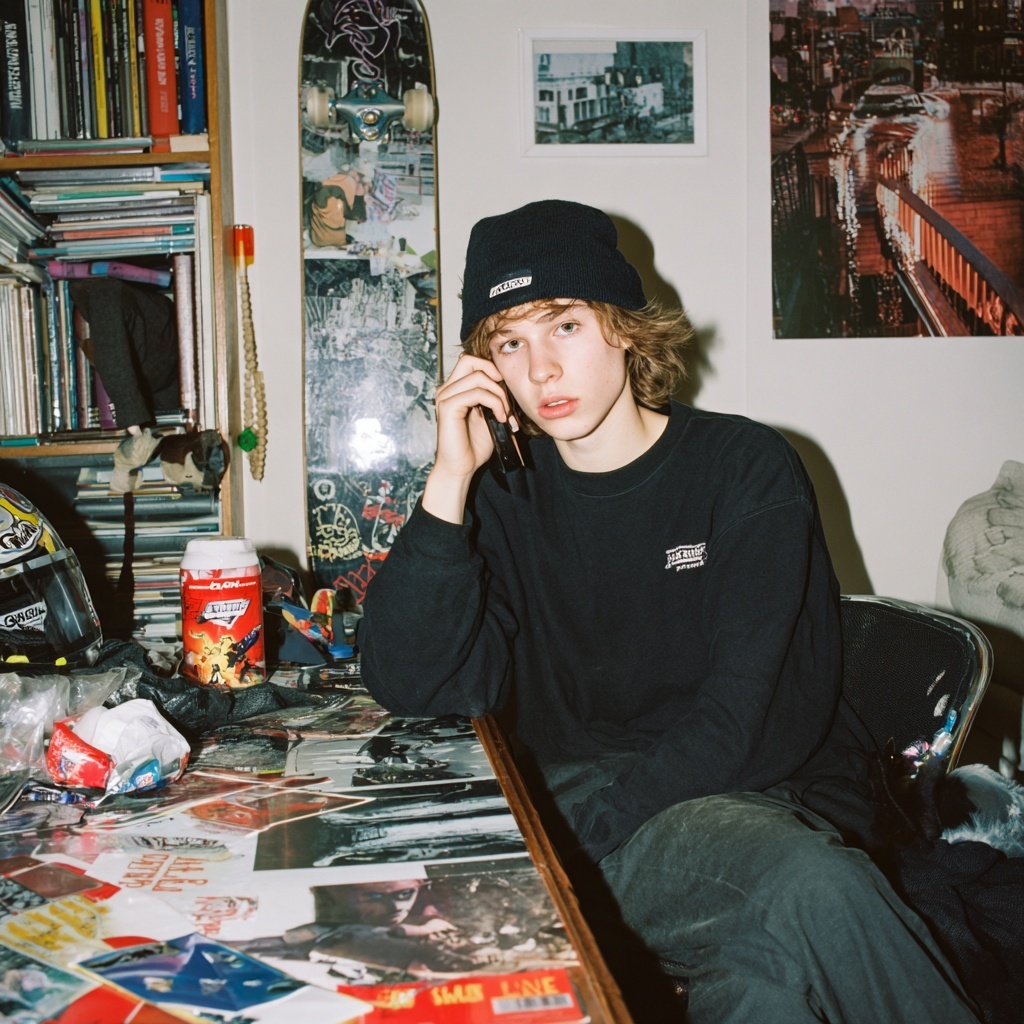 Confused Skater Boy at Home: Discover His Story