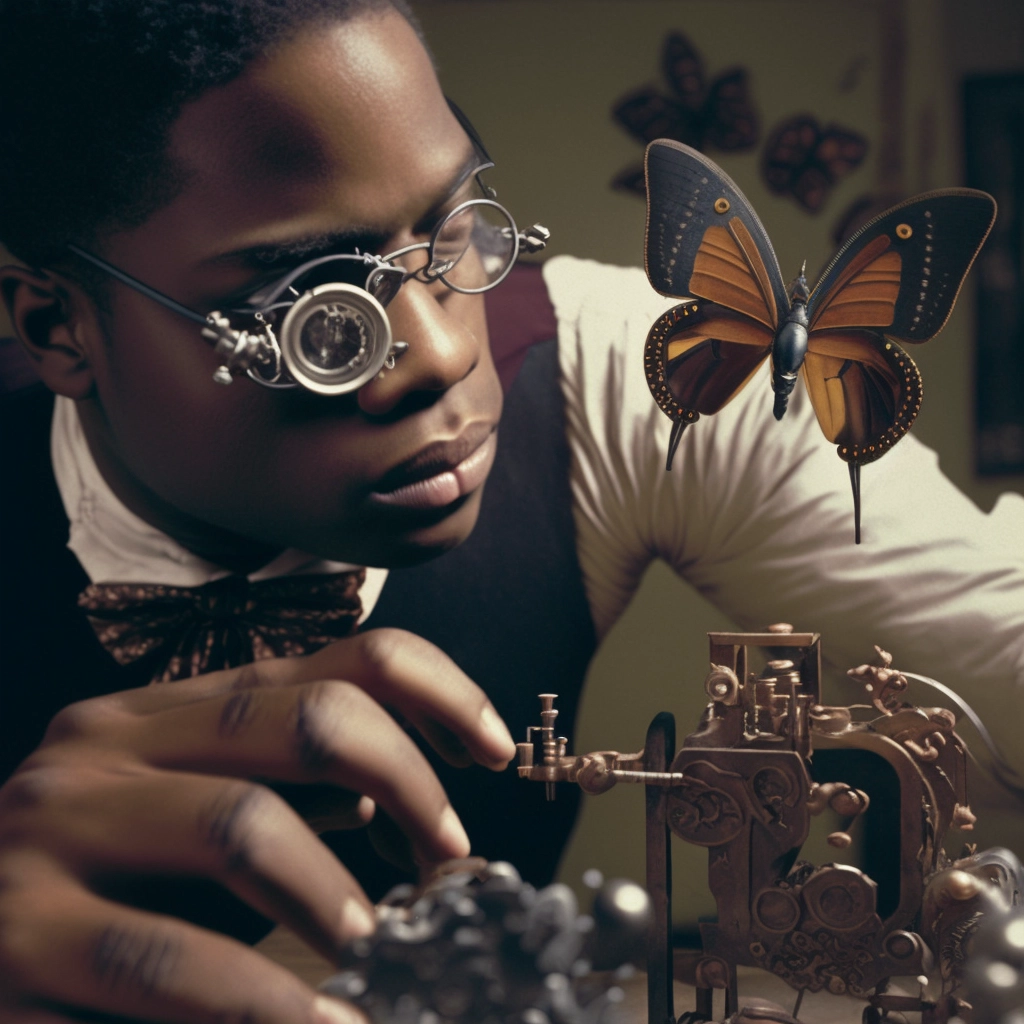 Steampunk Butterfly Machine: A Black Young Male's Work