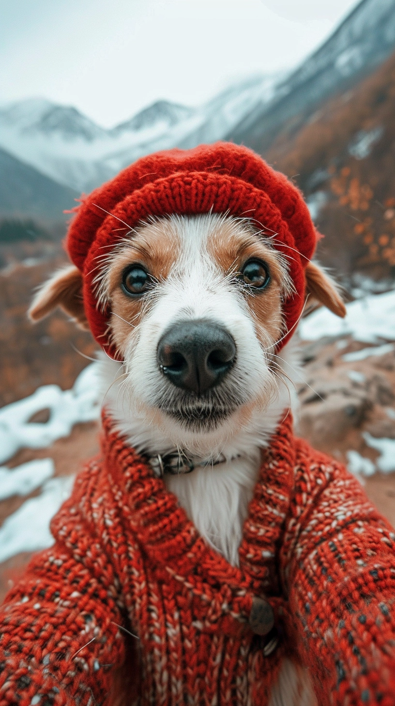 Stylish Mayla, the Selfie-Taking Jack Russell, in Altai Mountains