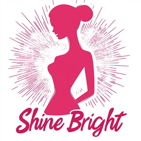 Shine Bright: Barbie Silhouette T-Shirt Design