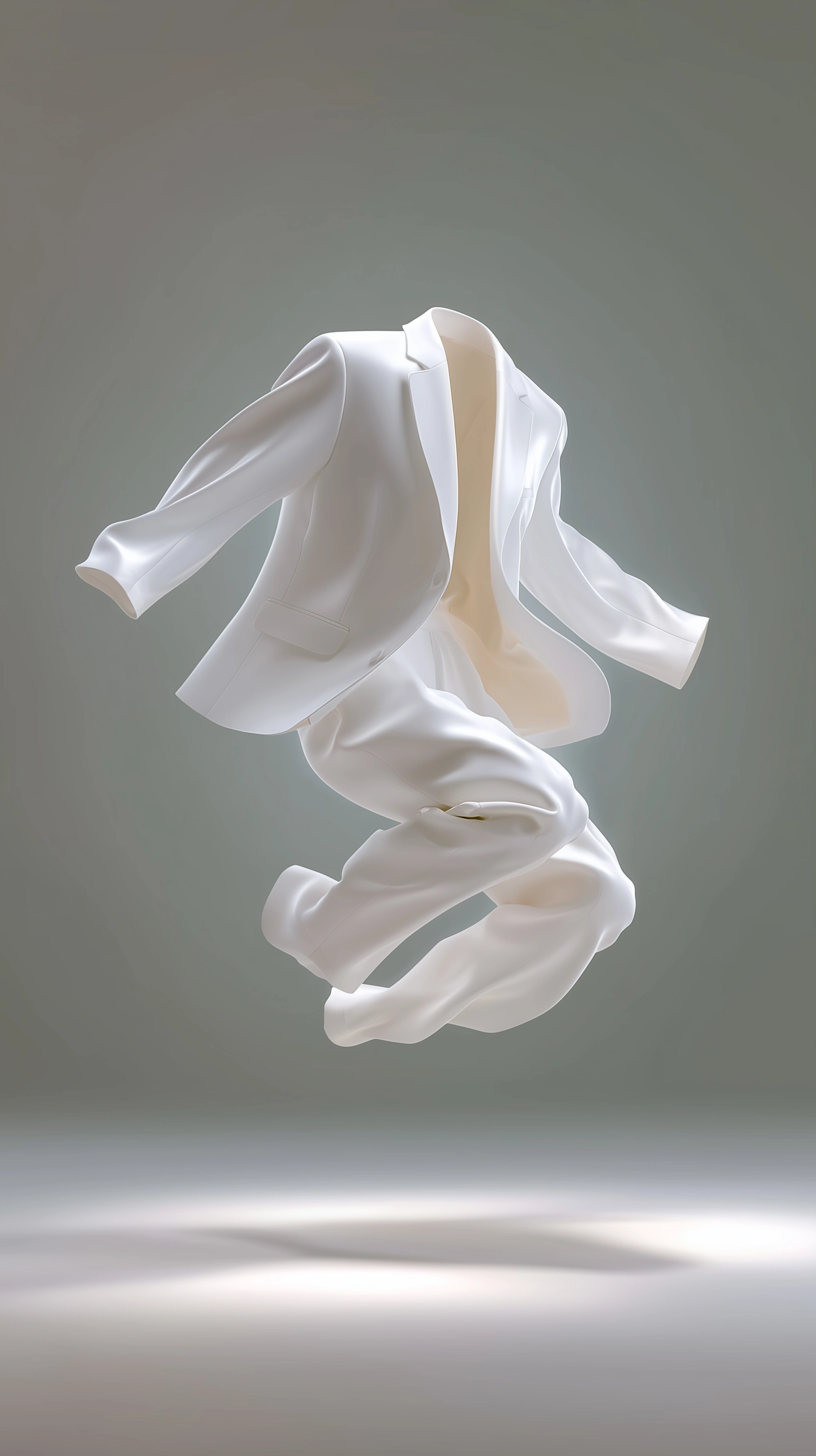 Weightless Elegance: A Surreal Suit Experience