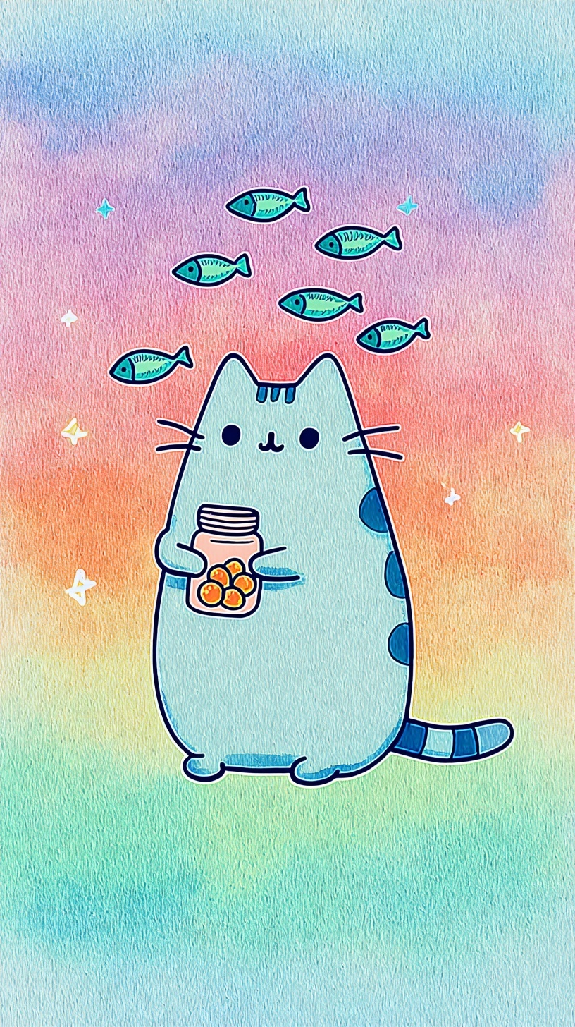 Pusheen's Pastel Omega 3 Adventure