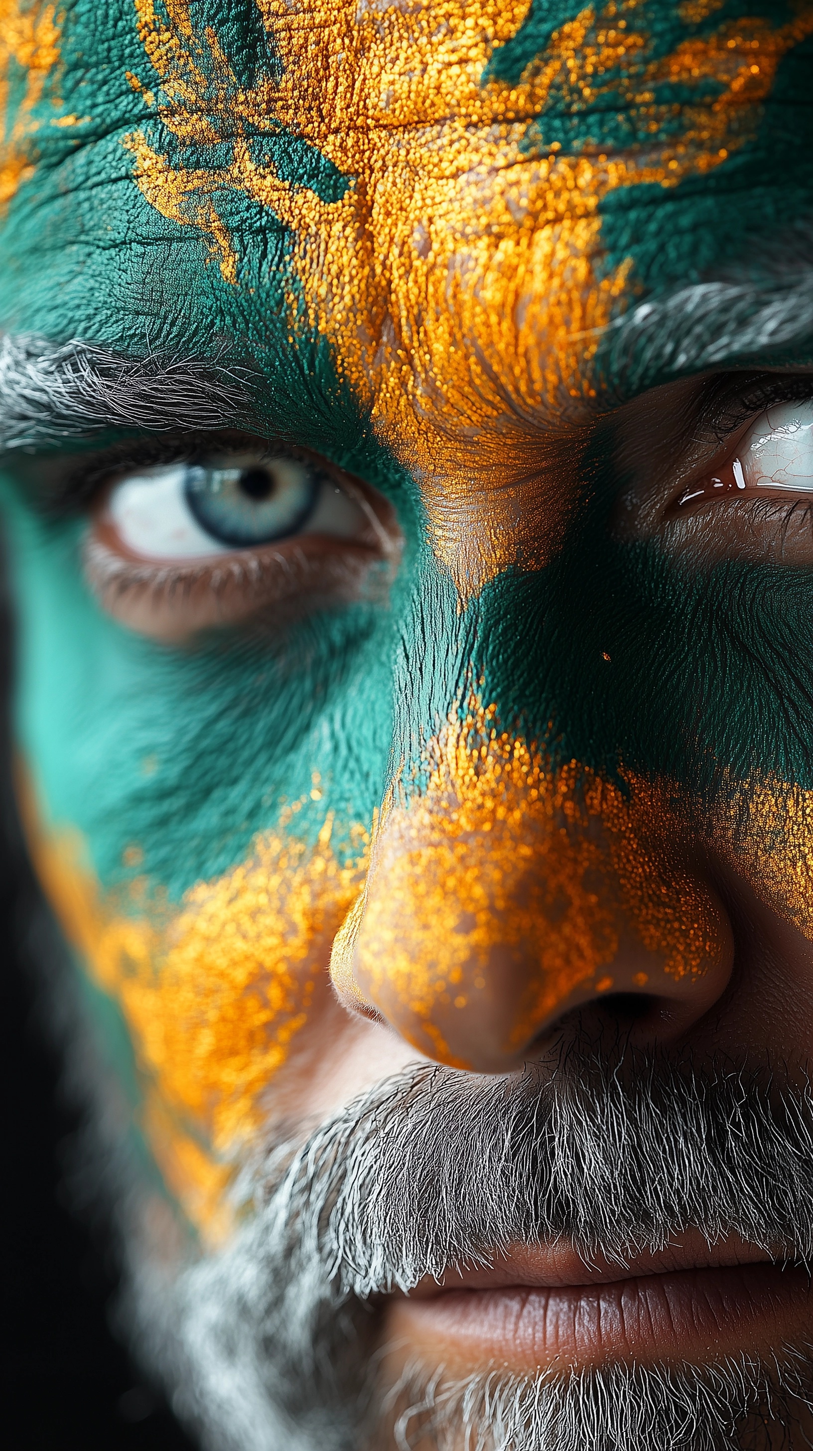 Braveheart-Inspired Face Paint: Strength & Pride