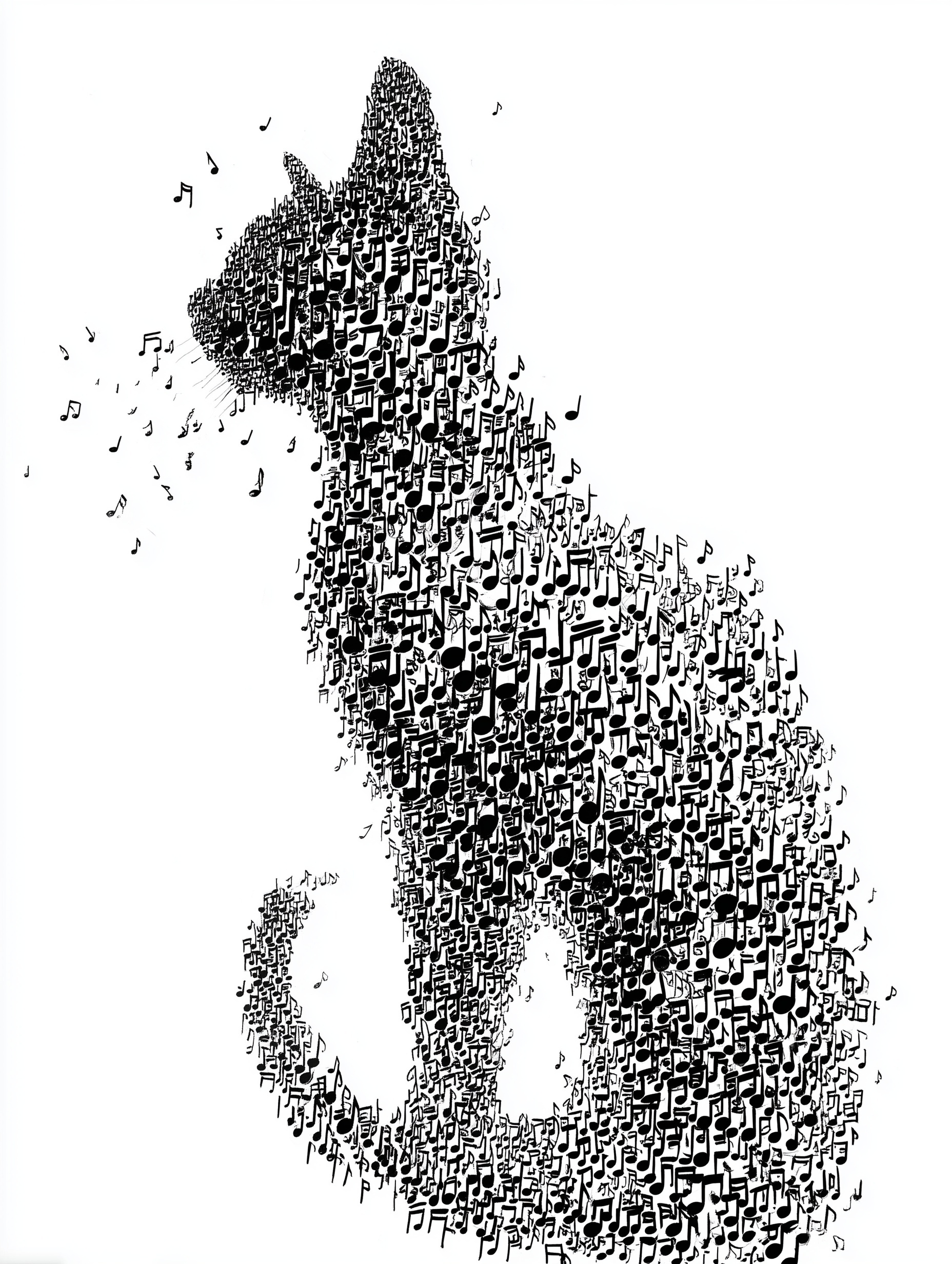 Musical Cat: A Symphony of Notes in Art