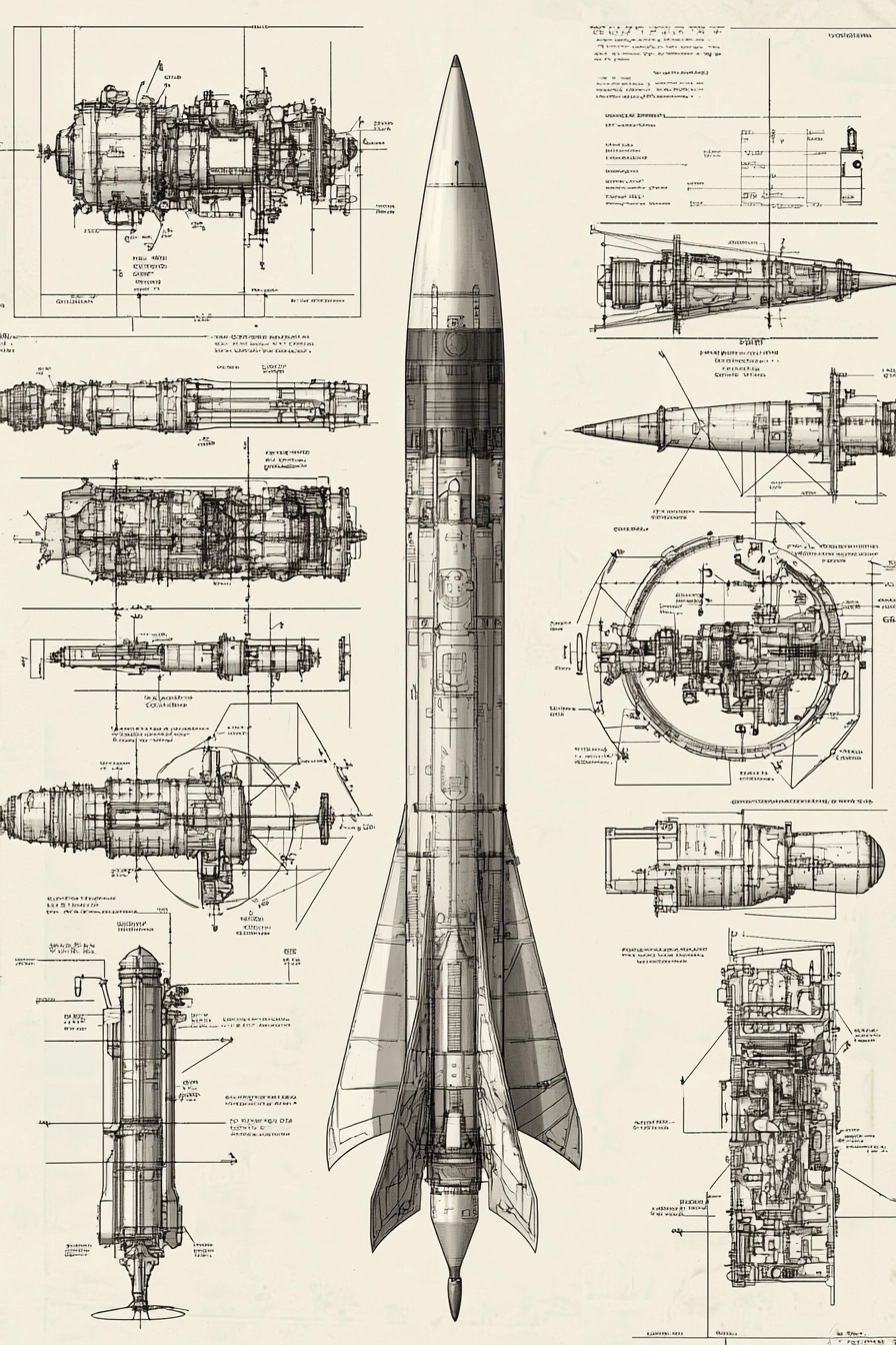 Detailed Blueprint of the Grom-2 Missile Design