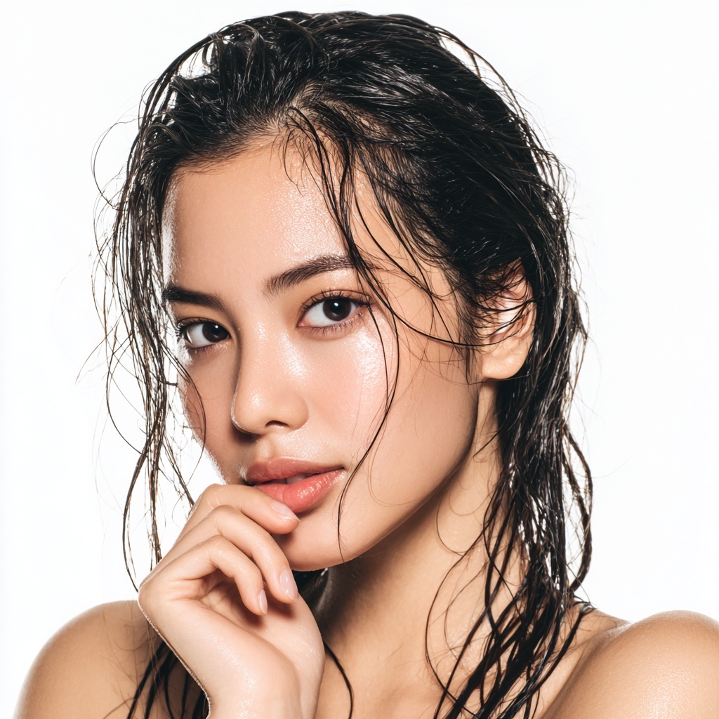 Luxury Beauty Photoshoot: Asian Model in Studio
