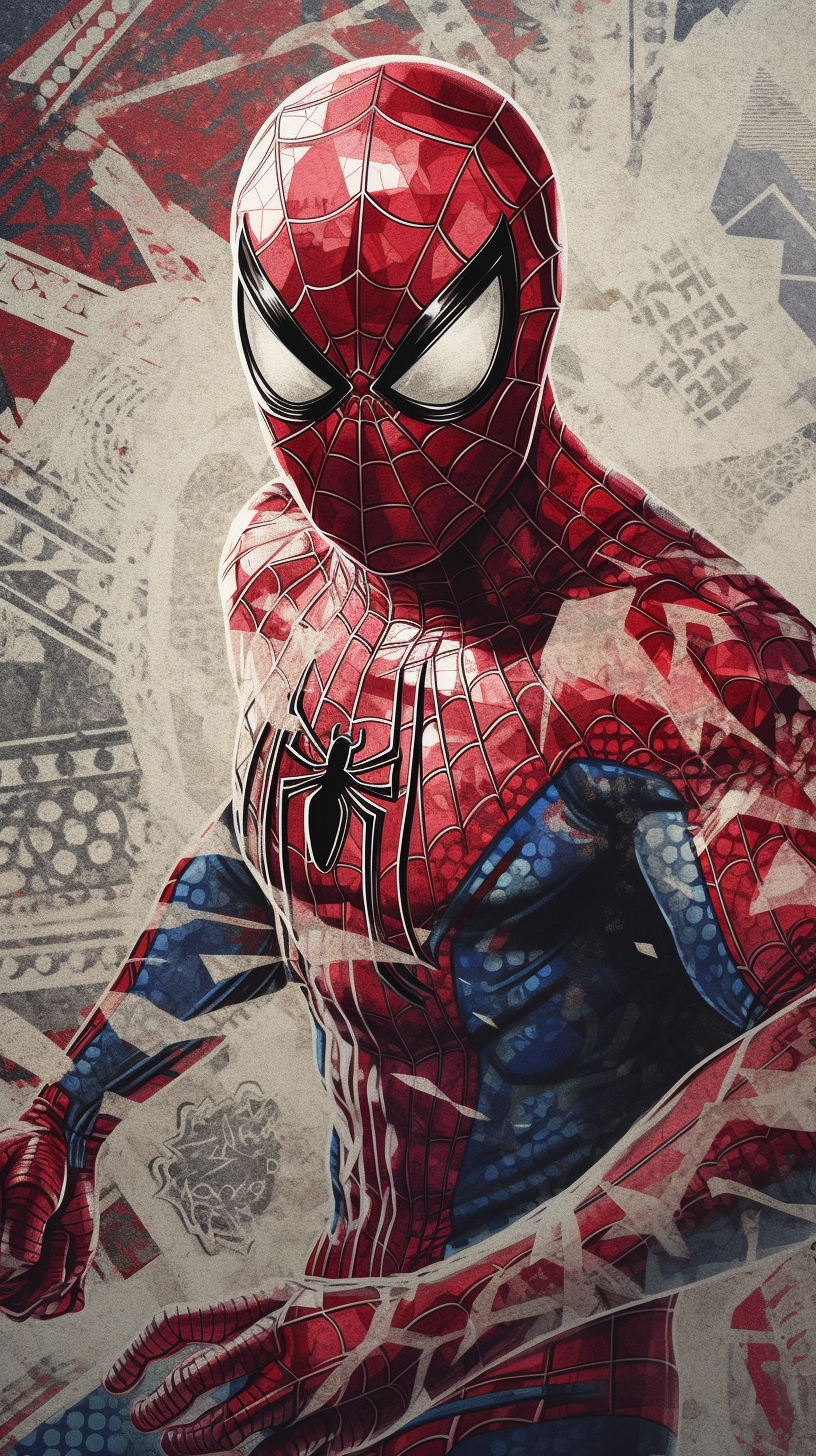 Japanese-inspired Spiderman Art Poster by MichaelD