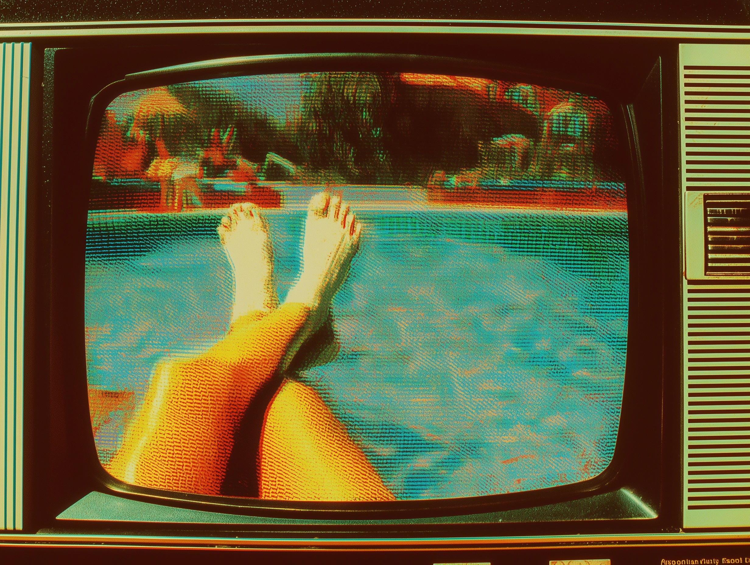 Retro Summer Vibes: Blurry 70s CRT Aesthetic