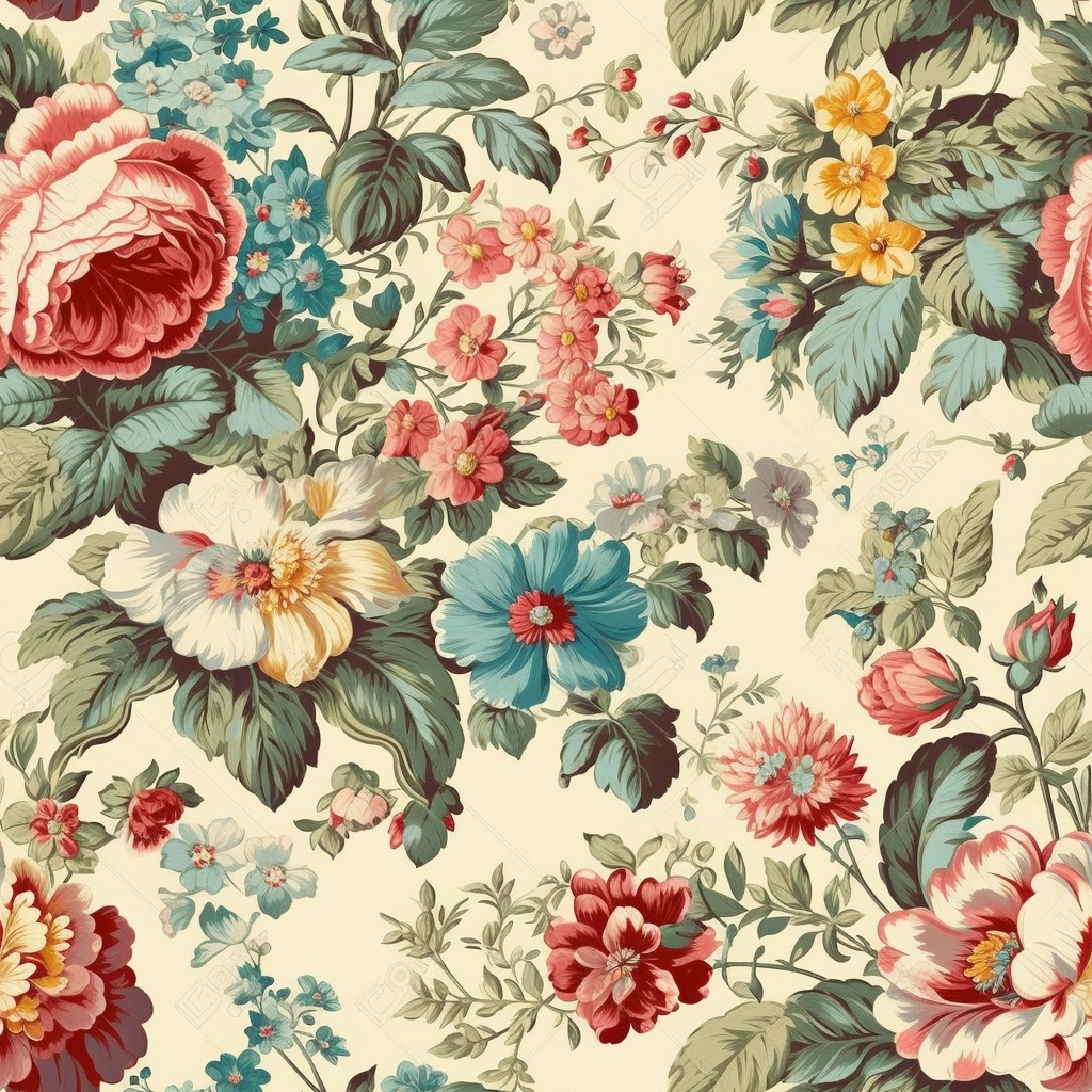 Vintage French Floral Wallpaper by Cath Kidston
