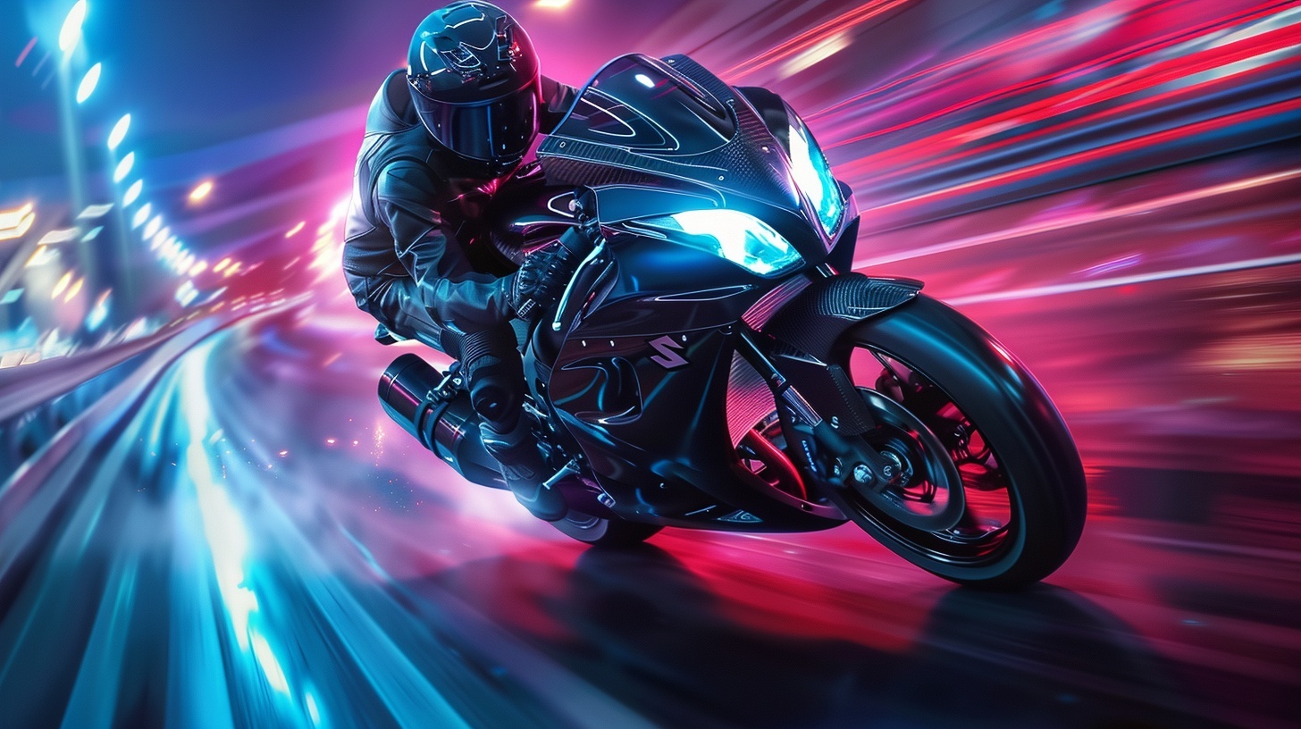 Shadow Ninja Zed on Suzuki GSX-R: High-Speed Action