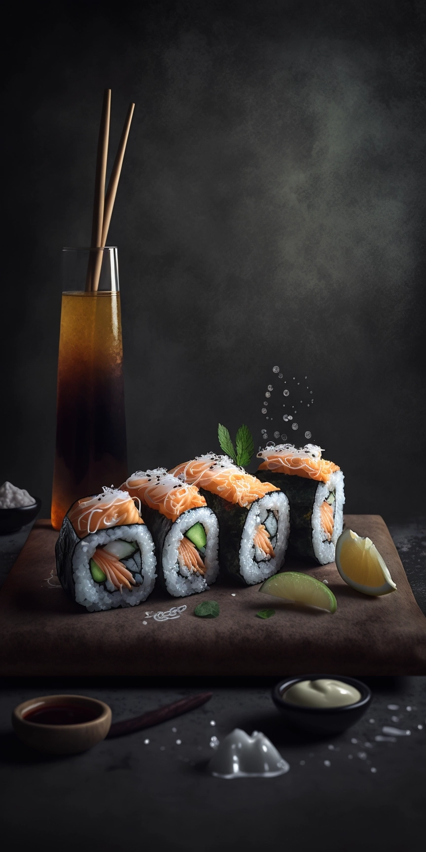 Delicious Sushi in Cinematic Ambiance