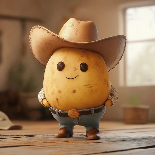 Soft Cow-Boy Potato: Cute Farmyard Fun!