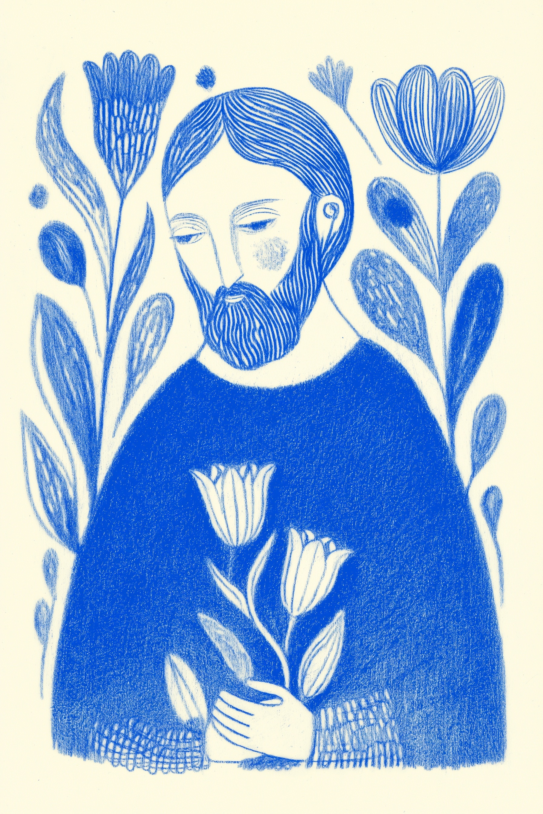 Modern St. Joseph Artwork: Simple Grace & Strength