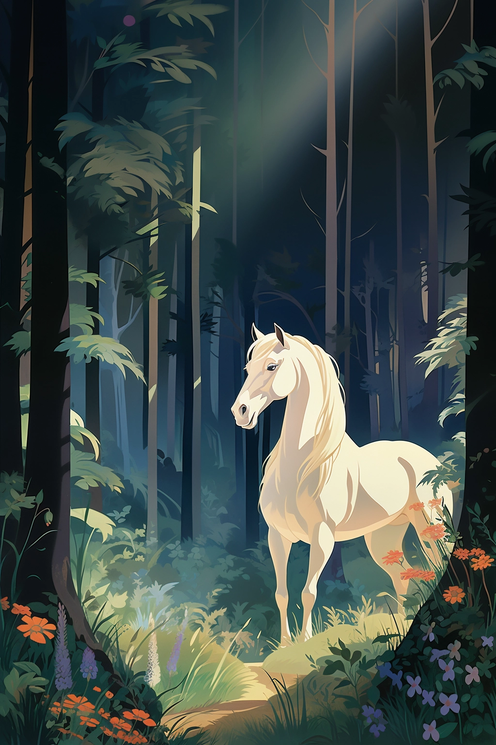 Enchanting Fairytale Forest: Captivating Horse & Disney Classic Animation