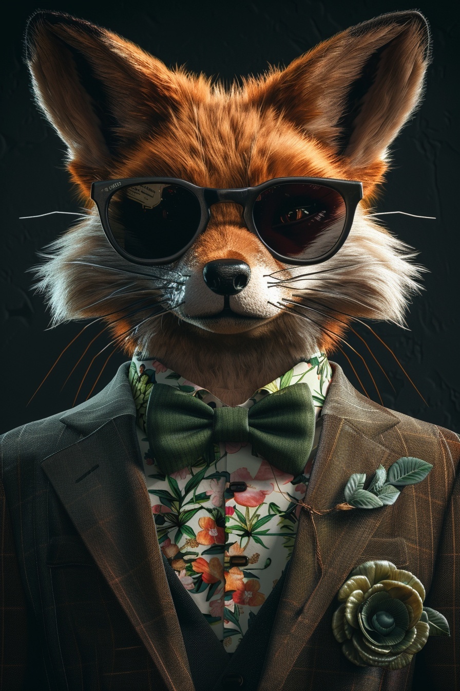 Stylish Fox Character in Elegant 3D Render