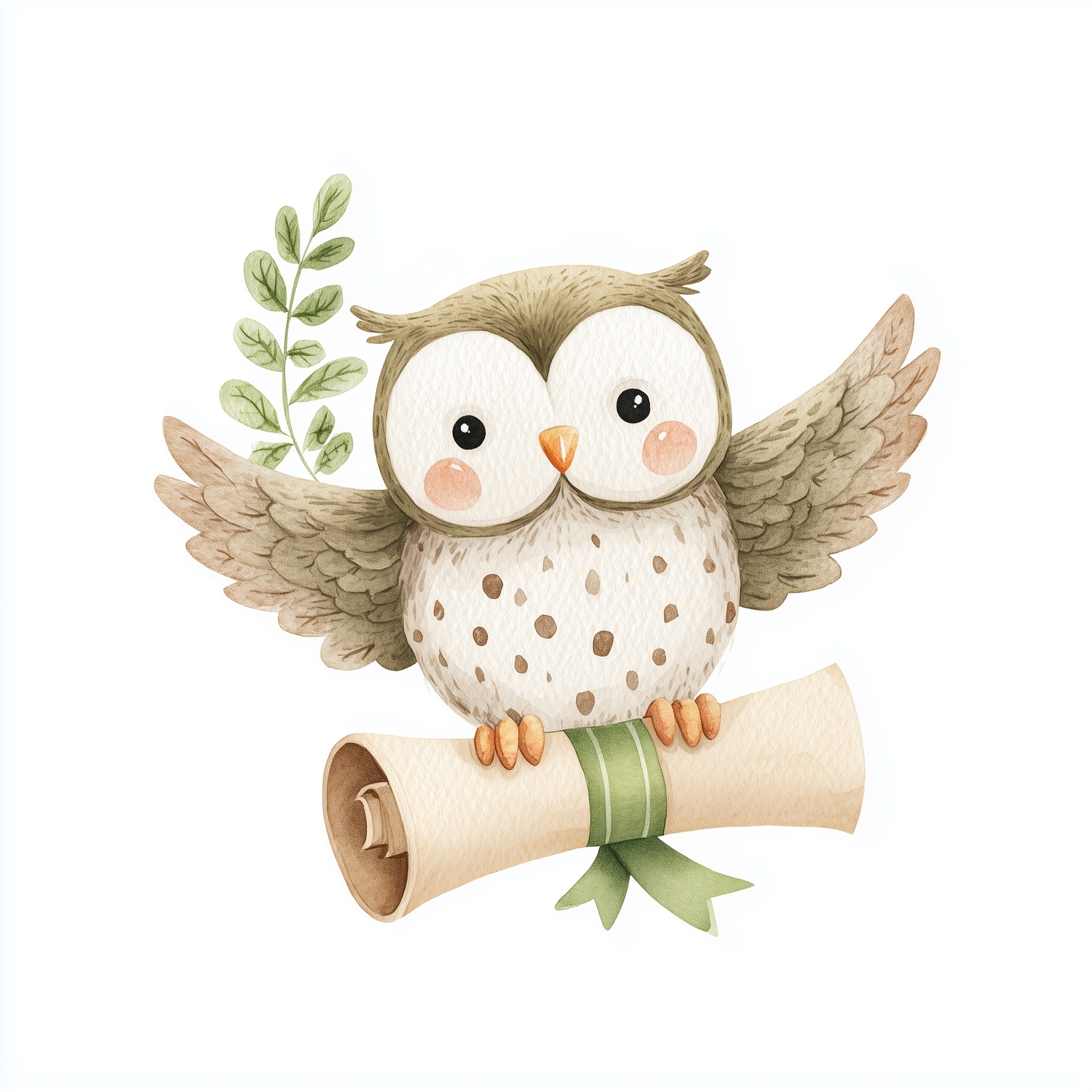 Magical Owl Halloween Art for Children's Books